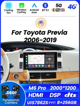 Toyota Previa uchun MEKEDE UIS 7862s Android12 avtomobil radiosi 3 III XR50 Estima 2006-2019 Carplay GPS Bosh birligi HDMI 360 kamerasini qo'llab-quvvatlaydi
