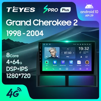 Jip Grand Cherokee II jj uchun TEYES SPRO Plus 1998-2004 avtomobil Radio Multimedia Video Player navigatsiya GPS Android 10 No 2din 2 din dvd