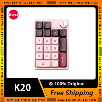 Kzzi K20 Mini Klaviatura Numpad Tri Rejimi Bluetooth Simsiz Qistirma Kompyuter Ofis O'yin Sovg'alari Uchun Mexanik Klaviatura Aksessuari