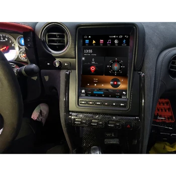 Avtomobil radiosi Tesla uslubi Nissan GT-R GTR R12 uchun Android 35 2008-2017 Multimedia pleer GPS navigatsiya DSP Carplay 9.7 dyuym