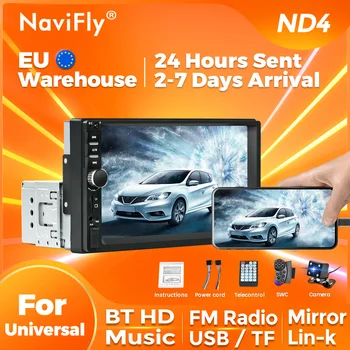 Navifly FM Radio 7 dyuymli HD sensorli ekran ND4 Universal MP5 pleerni qo'llab-quvvatlash oyna havolasi FM Multimedia Stereo simsiz Carplay