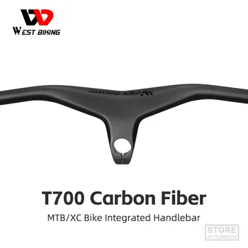 G'arbiy velosiped MTB karbonli integratsiyalangan rul T700 karbonli tolali rul va tog ' velosipedi uchun 28,6 mm 17 daraja 740x90 mm