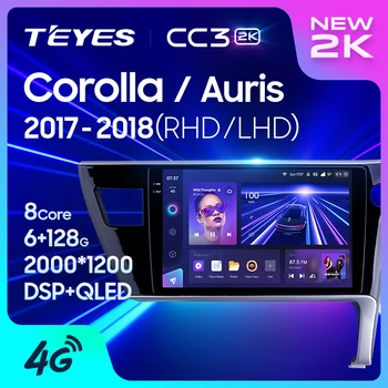 Toyota Corolla uchun TEYES CC3L CC3 2K 11 Auris LHD RHD 2017 - 2018 avtomobil Radio Multimedia Video Player navigatsiya stereo GPS Android 10 No 2din 2 din dvd