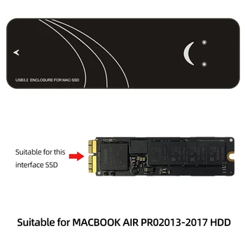 USB C 3.2 gen2 SSD devor 10/20Gbps PCIe SSD devor PCI-E AHCI/MacBook Air uchun NVME protokoli/Pro2013-2017 SSD'lerin