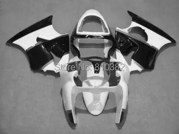 Kavasaki Ninja uchun mototsikl yarmarkasi to'plami ZX6R 00 01 02 ZX6R 636 2000 2001 2002 yuqori oq porloq qora yarmarkalar to'plami +sovg'alar SL60