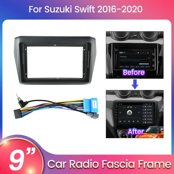 Navifly 9inch 2din avtomobil DVD ramka Audio Fitting adapter Dash Suzuki tez uchun Facia Panel 9inch bezak 2016-2020 Avto Radio futbolchi