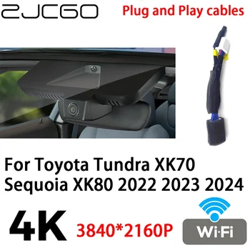 Zjcgo 4K 2160p avtomobil DVR Dash shisha kamera Video yozuvchisi Toyota Tundra XK70 Sequoia XK80 2022 2023 2024 uchun ulang va O'ynang