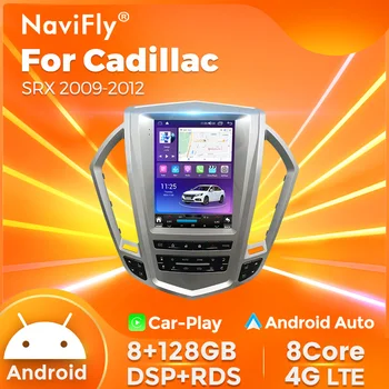 Cadillac SRX 2009-2012 Android Multimedia Stereo pleer navigatsiya GPS 2 Din uchun Tesla uslubidagi sensorli ekranli avtomobil radiosi uchun NaviFly