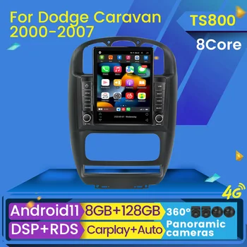 8g + 128G Android 11 Tesla avtomobil radio Multimedia pleer Dodge Caravan uchun 4 Chrysler Grand Voyager RS 2000-2012 GPS navigatsiyasi uchun