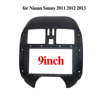 Nissan Sunny Micra uchun 9inch avtomobil Radio korxona 2011 2012 2013 DVD Stereo ramka Panel o'rnatish Dash o'rnatish no'xat