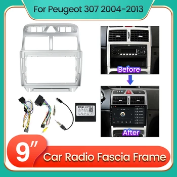 Peugeot uchun TomoStrong 307 2004 - 2013 avtomobil Radio boshqaruv paneli paneli ramka quvvat kabeli CANBUS avtomobil Video kabel simlari