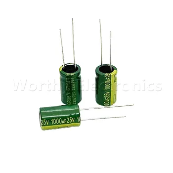 200DONA / LOT yuqori chastota 1000uf 25v 10 * 17 alyuminiy elektrolitik capacitor