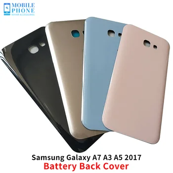 Samsung Galaxy A3 A5 A7 Uchun Batareya Orqa Qopqoqni 2017 A320 A520 A720 Orqa Eshik Shisha Panel Uy-Joy Case Yopishqoq O'rniga