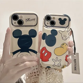 IPhone uchun Disney Mickey sichqoncha mobil telefon Case 15 14 13 12 11 Pro Max uyali himoya Cute karton iPhone XR ishlarni qamrab