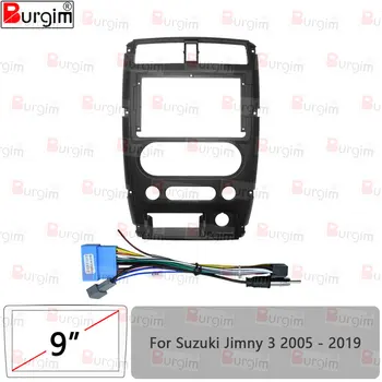 Suzuki Jimny 3 2005-2019 9 dyuymli 2din Stereo panelli simi simlari quvvat kabeli Adapter ulagichi uchun avtomobil Radio Fasyalari ramkasi
