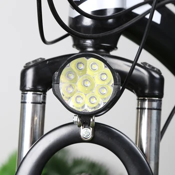 48V elektr velosiped nuri yuqori yorqinlikdagi shoxli elektr Scooter LED Old yorug'lik oson o'rnatish velosiped aksessuarlari