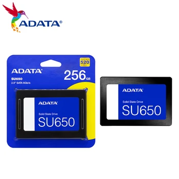 ADATA SU650 SATA3. 0 SSD 256GB 512GB 520mb/S qattiq Disk qadar yuqori tezlikda qattiq Davlat haydash 100% kompyuter uchun Original HD