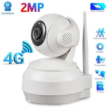 4G SIM karta simsiz IP kamera 1080p batareya uy xavfsizlik gumbaz PTZ kamera 2-yo'l Audio CCTV tarmoq Video Kuzatuv kameralar