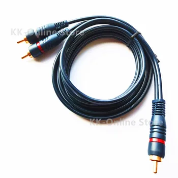 1rca dan 2rca erkakdan Erkakgacha Splitter kabeli Audio Splitter distribyutor konvertori karnay Oltin kabeli