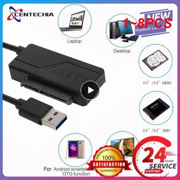 1~8pcs uchun USB 3.0 kabel qadar 5 uchun Gbps 2.5 3.5 Inch tashqi HDD SSD qattiq disk SATA 7+15 22 PIN Adapter USB 3.0 Sata kabel uchun