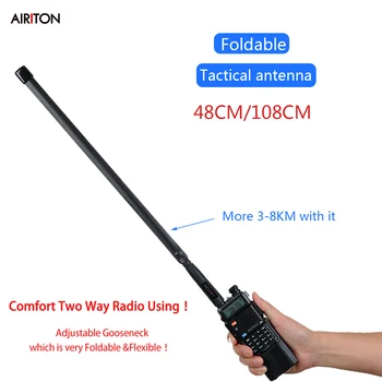AIRITON yangi borar taktik sma-F chiday Antenna VHF UHF uchun Baofeng UV-5r 82 Cs jang ov uchun BF-888s yurish Talkie