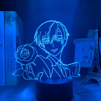 Anime LED yorug'lik Ouran O'rta maktab xost klubi Tamaki Suoh xona dekoratsiyasi uchun rasm tungi yorug'lik bola Bithday sovg'a Manga 3D chiroq yotoq xonasi