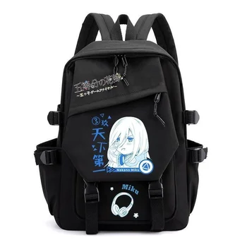 Anime Quintessential Quintuplets Xalta Teenarges Schoolbag Erkaklar Ayollar Karton Moda Cosplay Laptop Ochiq Sayohat Mochila