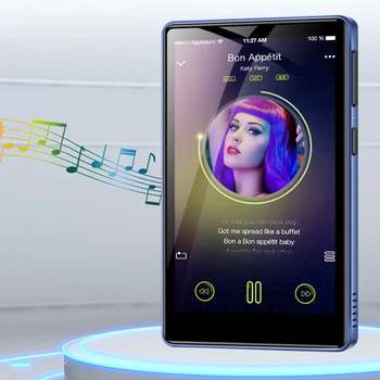 Mp3 Mp4 pleer portativ musiqa pleyeri Android 8.1 Bluetooth - karnay bilan mos keladi 4 dyuymli FM radiosi bilan to'liq sensorli ekran