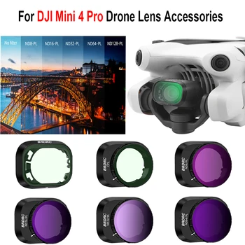 DJI Mini 4 Pro UV / CPL/ND8 PL/16 PL/32 PL / 64 PL linzalari Dji Mini 4 Pro dron aksessuarlari uchun filtr linzalari