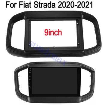 2 Din 9 dyuymli avtomobil radiosini o'rnatish DVD GPS Mp5 ABS kompyuter Fiat Strada uchun plastik fasya samolyot ramkasi 2020 2021 2022 Dash to'plami