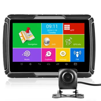 Fodsports 4.3 dyuymli mototsikl android GPS navigatsiya mototsikl avtomobil IPX7 suv o'tkazmaydigan Bluetooth GPS