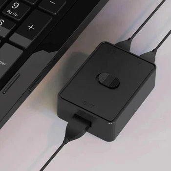 USB kaliti 2 dan 1 gacha KVM USB HUB USB 3.0 kommutator selektori USB 3.0 Printer klaviaturasi sichqonchani almashish uchun ikki tomonlama Sharer