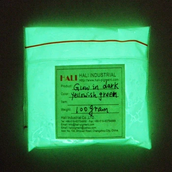Quyuq pigmentda fotoluminesans pigment porlashi sarg'ish-yashil kukun (buyurtma 5 kg ga yetib, pochta jo'natmasining maxsus narxini beradi)