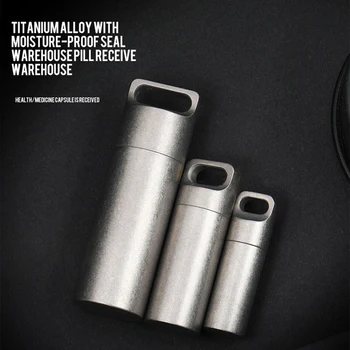 Ochiq lager yurish uchun kichik sayohat hap Case Titanium suv o'tkazmaydigan Mini hap sohibi Pocket hap Box portativ konteyner