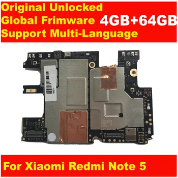 Xiaomi Redmi Note Uchun Original Anakart 5 Note5 Pro Anakart To'liq Chiplar Sxemalari Flex Kabeli Global Dasturiy Ta'minot Plitasi Flex Kabeli