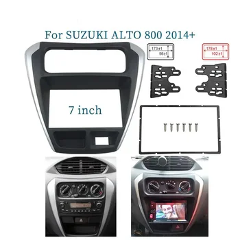 7 Suzuki-Maruti Alto uchun ikki Din korxona dyuym 800 2014 + Radio DVD Stereo CD Panel Dash MountingTrim Kit ramka
