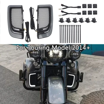 Harley Touring FLHTKL Ultra cheklangan past 2015 2016 2017 2018 2019 uchun mototsikl LED ishlaydigan chiroq pardasi pastki panjara nuri