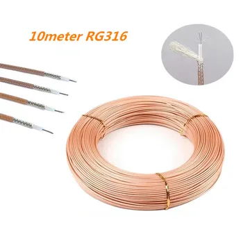 10meter RG316 RG-316 kabeli RF koaksiyal kabeli 2.5 mm 50 Ohm past yo'qotish 30ft Crimp ulagichi uchun tez yuk tashish yuqori sifatli 10m RF