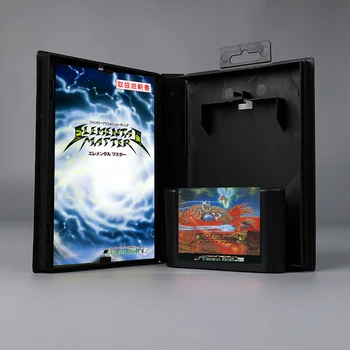 Sega Ibtido Megadrive konsoli uchun qo'llanma bilan qutisi bilan Elemental Master JAP cover 16bit MD o'yin karta