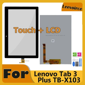 10.1 Lenovo Tab uchun 3 10 Plus TB-X103F TB-x103 TB X103f TB x103 LCD sensorli ekran Old shisha Sensor Panel Assambleyasi bilan almashtiring