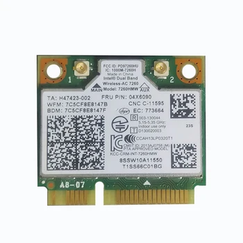 Dual Frans simsiz Intel 7260 7260ac 7260hm 802.11 AC mini PCI-E Bt4.0 karta 04x6090 867m Lenovo IBM Thinkpad S310 S410 uchun