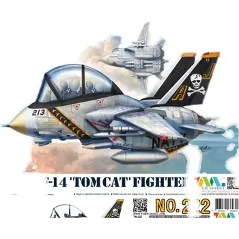 Tiger Model NO. 222 Q versiyasi F-14 TOMCAT qiruvchi plastik Model to'plamini yig'ing