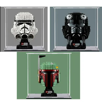 Lego Star Helmet Stormtrooper/Boba Fett/TIE qiruvchi uchuvchisi uchun Vitrin-Lego modelini o'z ichiga olmaydi