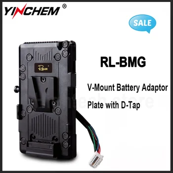 4 V/6 V V-Lock batareyasi uchun Blackmagic 14.4K/14.8K URSA Mini Pro uchun D-Tap chiqishi bilan Yinchem ROLUX V-Mount batareya adapter plitasi