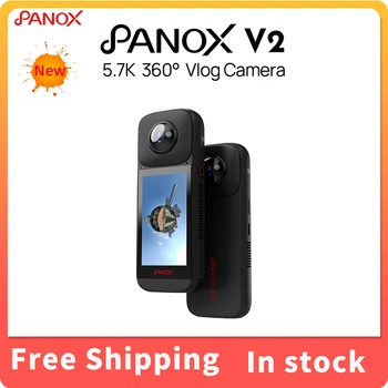 PanoX V2 5.7 K 360 daraja panoramali harakat panoramali tortishish 4K Vlog kamerasi jonli ochiq sport safari uchun silkitishga qarshi