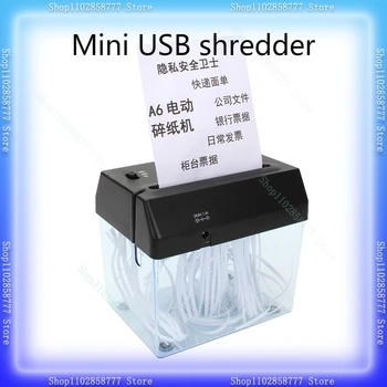 A6 USB Mini elektr Dual maqsadi Creative maktab o'qituvchi ofis ish ish shifrlash fayl xavfsizlik Desktop Shredder Bosh sahifa