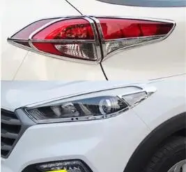 Hyundai Tucson 2015 2016 2017 2018 uchun avtomobil Old Bosh dumi light Light chiroq qalpoq to'qimalarining ramka Stick ABS Chrome Trim qosh