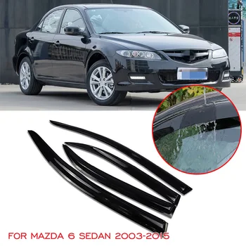 Mazda 6 Sedan 2003-2015 Ayvonlari Uchun Avtomobil Yon Oynasi Visori Quyosh Yomg'iridan Tutun Qo'riqchilari Soya Deflektorlari Oyna Himoyachilari