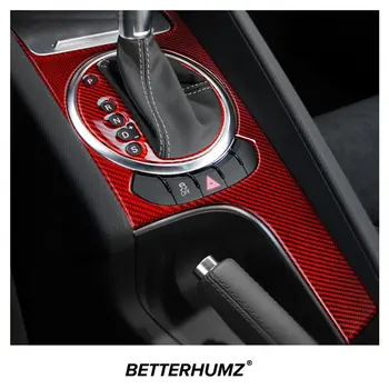 Audi TT 8j 2008-2014 avtomobil markazi konsoli uchun uglerod tolasi Gear Shift CD Dashboard Panel Trim stikerlar to'plami ichki Aksessuarlar