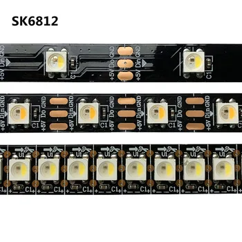 DC 5v SK6812 Rgbb LED Strip 4 yilda 1 o'xshash VS2812B 30 60 144 LED shaxsiy manzilli LED lenta nuri 1m 2m 3m 4m 5m